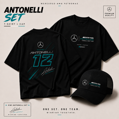 Kimi ANTONELLI F1 Mercedes Set (T-shirt + CAP)