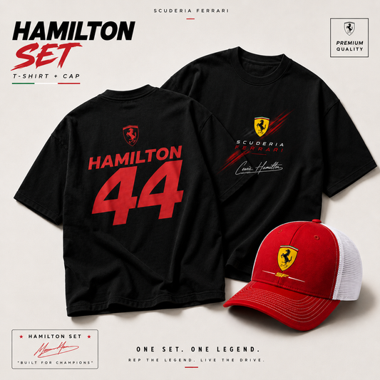 Lewis HAMILTON F1 Ferrari Set (T-shirt + CAP)