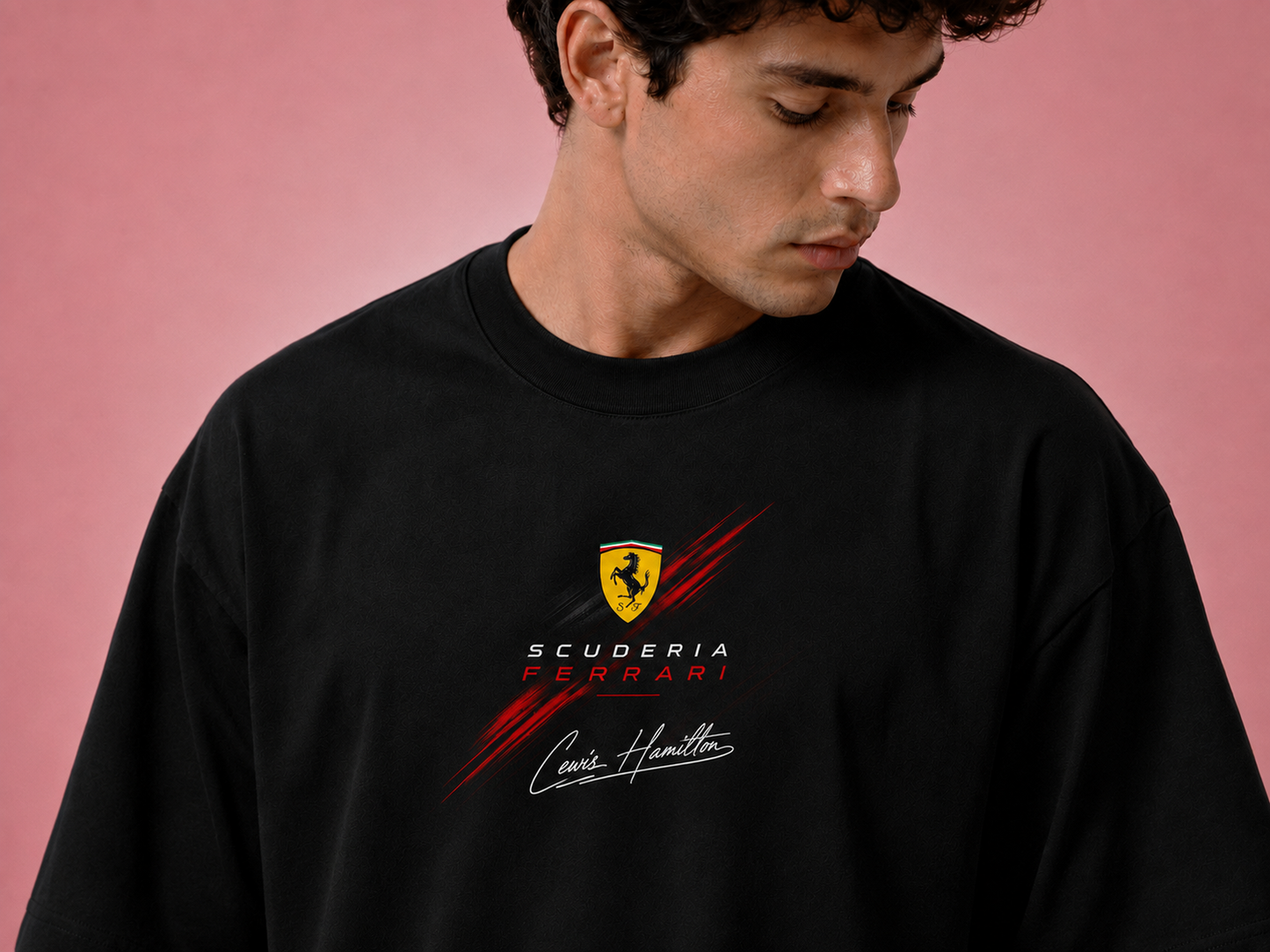 Lewis HAMILTON F1 Ferrari Set (T-shirt + CAP)